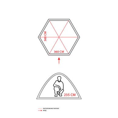 Шатер палатка + пол G3.6 *3.6 *2.35 Mimir 2905-TD