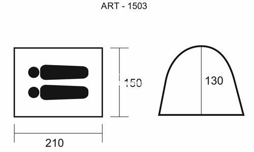 Намет двомісний Greencamp1503 (двошаровий)