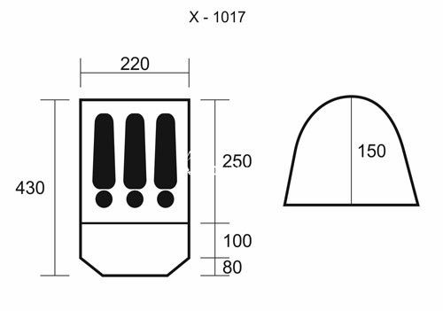 Палатка Green Camp 1017 трехместная