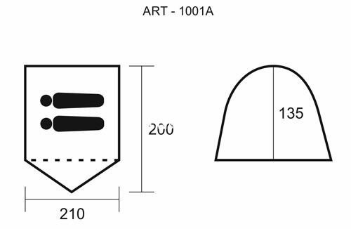 Намет двомісний GreenCamp 1001A ( двошаровий )
